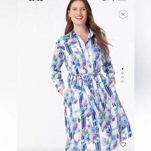 J Crew a-line shirt Dress in vintage floral size 10